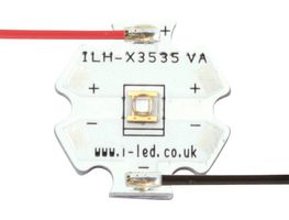 ILH-XC01-S390-SC211-WIR200. - UV Emitter Module, 1 Chip, 390 to 400 nm, 125˚ (±62.5°), 1.05 W, 200 mm Red & Black, Star PCB - INTELLIGENT LED SOLUTIONS