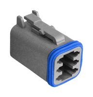 PX0105S06GY - Automotive Connector, PX0 Series, Straight Plug, 6 Contacts, Crimp Socket - Contacts Not Supplied - BULGIN LIMITED