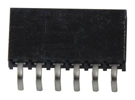 SSW-106-02-T-S-RA - PCB Receptacle, Board-to-Board, 2.54 mm, 1 Rows, 6 Contacts, Through Hole Mount Right Angle, SSW - SAMTEC