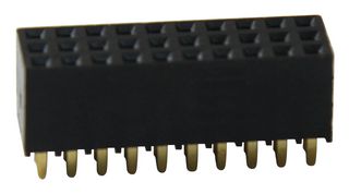 SSW-110-01-G-T - PCB Receptacle, Board-to-Board, 2.54 mm, 3 Rows, 30 Contacts, Through Hole Mount, SSW - SAMTEC