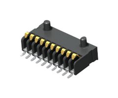 SIBF-10-F-S-AD - Spring Loaded Connector, Compression Connector, 1.27 mm, 1 Row, 10 Contacts, Surface Mount - SAMTEC