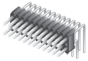 TMS-111-01-G-D-RA - Pin Header, Board-to-Board, 1.27 mm, 2 Rows, 22 Contacts, Through Hole Right Angle, TMS - SAMTEC