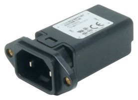 FN9274MB-4-05 - IEC Power Connector, IEC C18 Inlet, 4 A, 250 VAC, Quick Connect, Flange Mount, FN9274 - SCHAFFNER