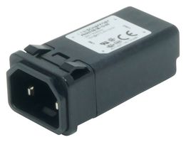 FN9274S1B-2-05 - IEC Power Connector, IEC C18 Inlet, 2 A, 250 VAC, Quick Connect, Snap-In, FN9274 - SCHAFFNER