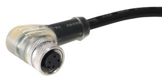 PXPPNP12RAF04ACL030PVC - Sensor Cable, 90° M12 Receptacle, Free End, 4 Positions, 3 m, 9.8 ft, PXP - BULGIN LIMITED