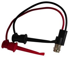MP770802 - BNC Breakout, BNC Jack, Hook Clips x 2, 6.3 ", 160 mm, Black, Red, 3 A - MULTICOMP PRO