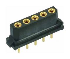 M80-8400545 - PCB Receptacle, Wire-to-Board, 2 mm, 1 Rows, 5 Contacts, Through Hole Mount - HARWIN