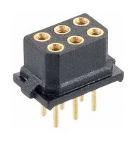 M80-8500645 - PCB Receptacle, Board-to-Board, Wire-to-Board, 2 mm, 2 Rows, 6 Contacts, Through Hole Mount - HARWIN