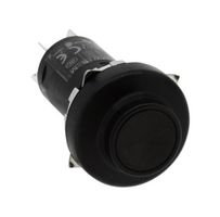 MW1B-M12B - Pushbutton Switch, MW, 22 mm, DPDT, Momentary, Round Flush, Black - IDEC