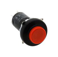 MW1B-A12R - Pushbutton Switch, MW, 22 mm, DPDT, Maintained, Round Flush, Red - IDEC