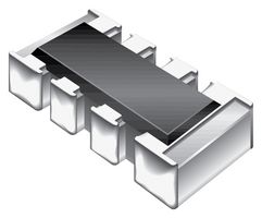 CAY10A-000J4LF - Zero Ohm Network Resistor, Jumper, 0804 [2010 Metric], Thick Film, Isolated, Convex, 4 Resistors - BOURNS
