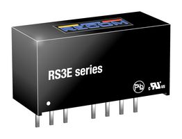 RS3E-053.3S/H3 - Isolated Through Hole DC/DC Converter, ITE, 2:1, 3 W, 1 Output, 3.3 V, 600 mA - RECOM POWER