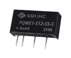 PQME1-S12-S5-S - Isolated Through Hole DC/DC Converter, ITE, 1:1, 1 W, 1 Output, 5 V, 200 mA - CUI