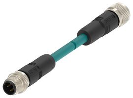 TAD2453A201-001 - Sensor Cable, D-Code, M12 Plug, M12 Receptacle, 4 Positions, 500 mm, 19.7 " - TE CONNECTIVITY