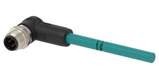 TAD1423A201-200 - Sensor Cable, D-Code, 90° M12 Plug, Free End, 4 Positions, 20 m, 65.6 ft - TE CONNECTIVITY