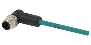 TAD2423A201-005 - Sensor Cable, D-Code, 90° M12 Plug, Free End, 4 Positions, 5 m, 16.4 ft - TE CONNECTIVITY