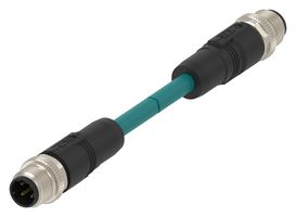 TAD2473A201-250 - Sensor Cable, D-Code, M12 Plug, M12 Plug, 4 Positions, 25 m, 82 ft - TE CONNECTIVITY