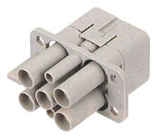 T2080062201-100 - Heavy Duty Connector, HQ, Insert, 6+PE Contacts, H8A, Receptacle - TE CONNECTIVITY