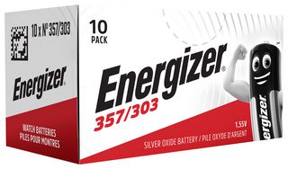 7638900252989 - Battery, Zero Mercury, 1.55 V, SR44, Silver Oxide, 138 mAh, Pressure Contact, 11.6 mm - ENERGIZER