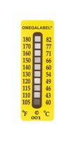 TL-10-190-30 - Label, Non-Reversible, Self Adhesive, 54 mm, 18 mm, Ten Dot Temperature Indicator - OMEGA