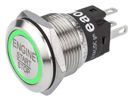 82-5153.1133.B097 - Vandal Resistant Switch, 82 Series, 19 mm, SPDT, Momentary, Round - EAO