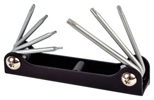 MP008581 - Hex Key Set, 7 Pieces, T5/T6/T7/T8/T9/T10/T15 Metal Folding Tamper Star Wrenches - MULTICOMP PRO