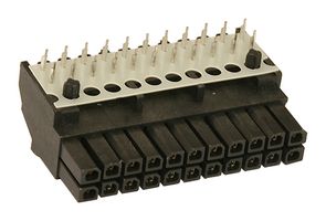 44764-2201 - PCB Receptacle, Board-to-Board, 2 Rows, 22 Contacts, Through Hole Mount Right Angle - MOLEX