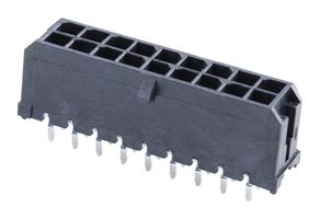 43045-1814 - Pin Header, Power, 3 mm, 2 Rows, 18 Contacts, Through Hole Straight, Micro-Fit 3.0 43045 Series - MOLEX