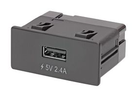 68532-4510 - USB CHARGER RCPT, 1PORT, 2.4A, BLK - MOLEX