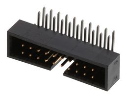 70247-2054 - Pin Header, Signal, Wire-to-Board, 2.54 mm, 2 Rows, 20 Contacts, Through Hole Right Angle - MOLEX