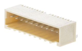 87438-1543 - Pin Header, Signal, Wire-to-Board, 2.54 mm, 1 Rows, 15 Contacts, Surface Mount Right Angle - MOLEX