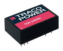 TEN 3-11012WIRH - Isolated Through Hole DC/DC Converter, ITE & Railway, 4:1, 3 W, 1 Output, 12 V, 250 mA - TRACO POWER