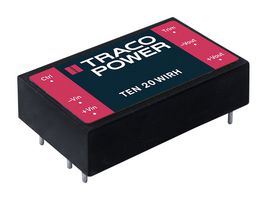 TEN 20-11021WIRH - Isolated Through Hole DC/DC Converter, ITE & Railway, 4:1, 20 W, 2 Output, 5 V, 2 A - TRACO POWER