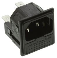 PF0033/20/63 - Un-Filtered IEC Power Entry Module, IEC C14, General Purpose, 10 A, 250 VAC, 2-Pole Fuse Holder - BULGIN LIMITED