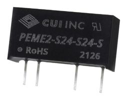 PEME2-S24-S24-S - Isolated Through Hole DC/DC Converter, ITE, 1:1, 2 W, 1 Output, 24 V, 83 mA - CUI