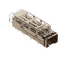 U77A261M2081 - Cage,  SFP+, 1 x 2 (Ganged), Without Heat Sink, Without Light Pipe, Through Hole, Press-Fit - AMPHENOL COMMUNICATIONS SOLUTIONS
