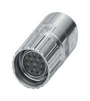 1069313 - Sensor Connector, M23 PRO Series, M23, Female, 12 Positions, Crimp Socket - Contacts Not Supplied - PHOENIX CONTACT