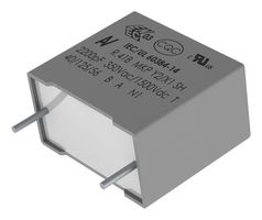 R41BR333050T0K - Safety Capacitor, Metallized PP, Radial Box - 2 Pin, 0.33 µF, ± 10%, X1 / Y2, Through Hole - KEMET