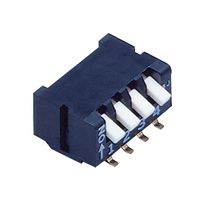 CFP-0412TB - DIP / SIP Switch, 4 Circuits, Piano Key, Surface Mount, 4PST-NO, 6 V, 100 mA - NIDEC COPAL ELECTRONICS