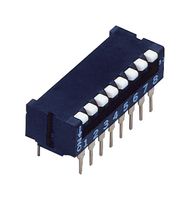 CFP-0801MC - DIP / SIP Switch, 8 Circuits, Piano Key, Through Hole, 8PST-NO, 6 V, 100 mA - NIDEC COPAL ELECTRONICS