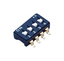 CFS-0402TB - DIP / SIP Switch, 4 Circuits, Slide, Surface Mount, 4PST-NO, 6 V, 100 mA - NIDEC COPAL ELECTRONICS