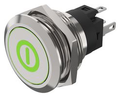 82-6151.1A34.B001 - Vandal Resistant Switch, 82 Series, 22 mm, SPDT, Momentary, Round - EAO