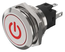 82-6151.1AA4.B002 - Vandal Resistant Switch, 82 Series, 22 mm, SPDT, Momentary, Round - EAO