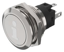 82-6151.1A54.B004 - Vandal Resistant Switch, 82 Series, 22 mm, SPDT, Momentary, Round - EAO