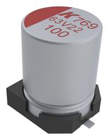 A769MS107M1JLAS018 - Polymer Aluminium Electrolytic Capacitor, 100 µF, 63 V, Radial Can - SMD, 0.018 ohm - KEMET