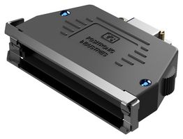 D37000J00/AA - D Sub Backshell, D Series, DC, 180°, PET (Polyester), Glass Filled Body - POSITRONIC