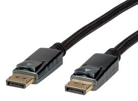 11.04.5866 - Audio / Video Cable Assembly, DisplayPort Plug, DisplayPort Plug, 3.3 ft, 1 m, Black - ROLINE