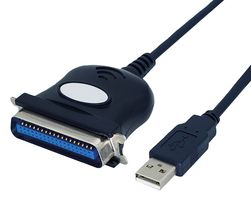 12.02.1092 - Smart Cable Assembly, USB to IEEE1284 Converter, Free/Stripped End, 1.8m/5.9ft - ROLINE