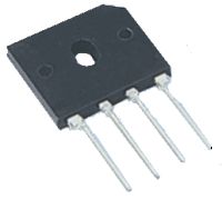 GBU4005 - Bridge Rectifier, Single Phase, 50 V, 4 A, GBU, 4 Pins, 1 V - DIODES INC.