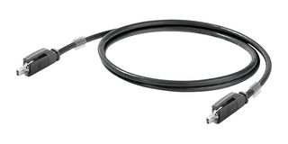 2725850020 - Ethernet Cable, SPE Jack to SPE Jack, STP (Shielded Twisted Pair), Black, 2 m, 6.6 ft - WEIDMULLER